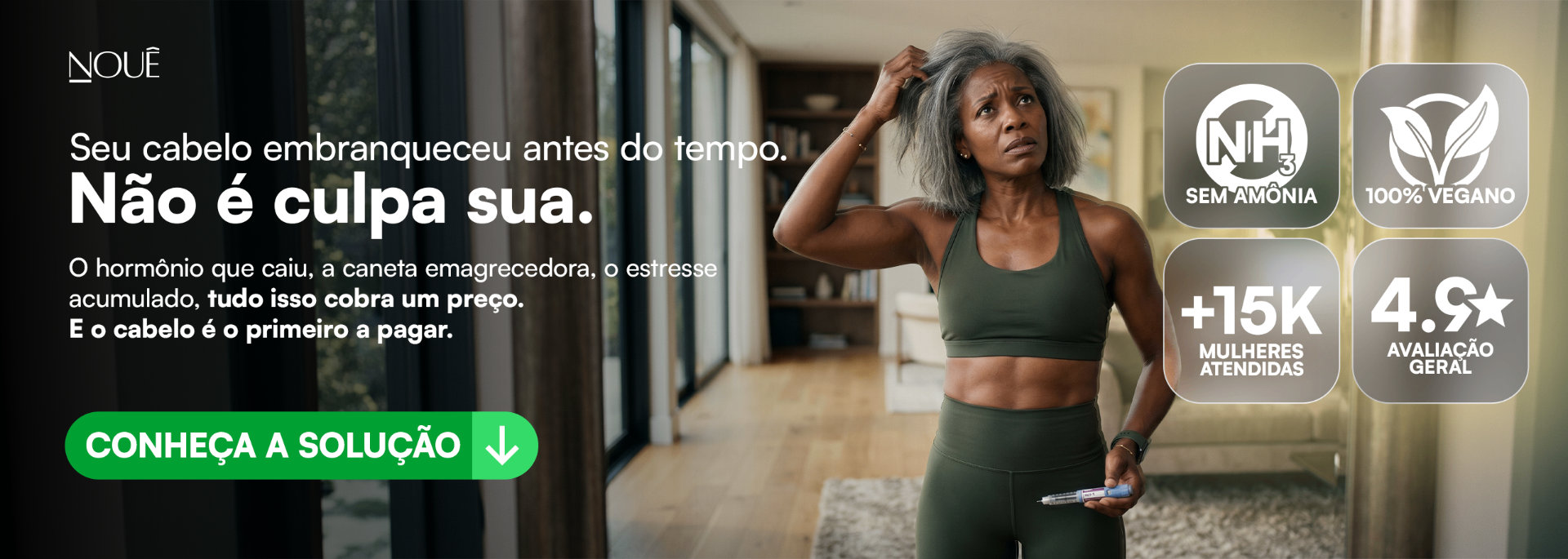 Seu cabelo embranqueceu antes do tempo. Não é culpa sua.